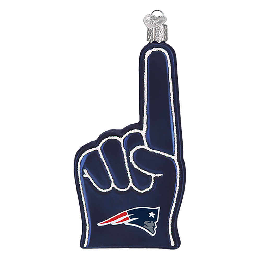 NFL Ornaments New England Patriots Foam Finger - Boxed by Old World Christmas (Newer)-1