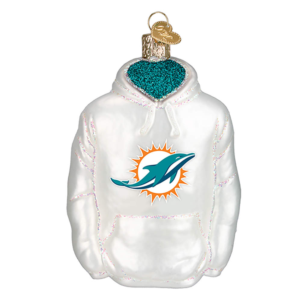 NFL Ornaments Miami Dolphins Hoodie - Boxed by Old World Christmas (Newer)-1