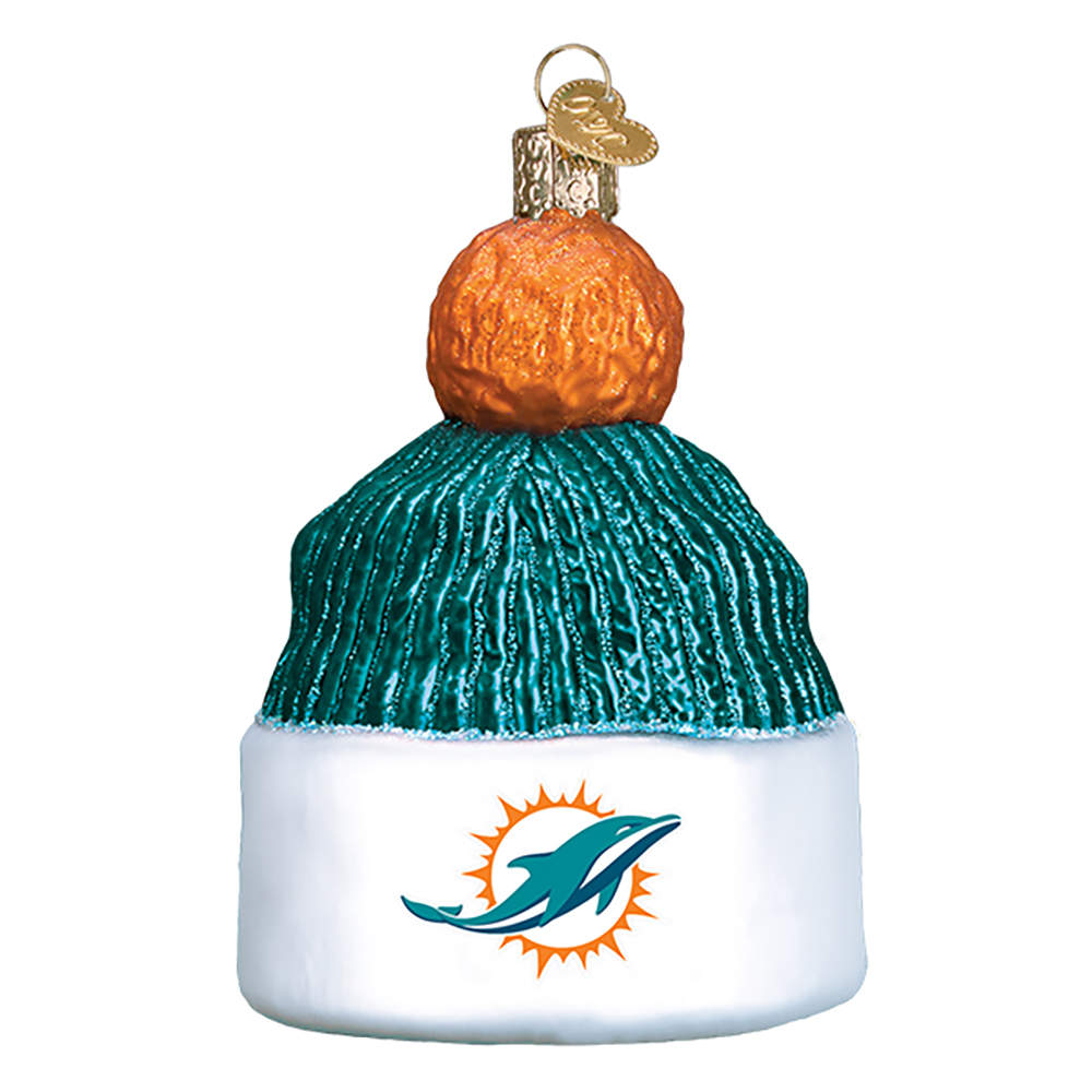 NFL Ornaments Miami Dolphins Beanie - No Box by Old World Christmas (Newer)-1
