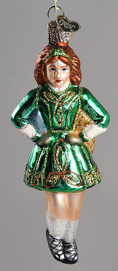 St Patrick's Day Celtic Irish Dancer - No Box by Old World Christmas (Newer)-1