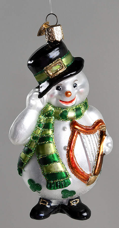 St Patrick's Day Irish Snowman - No Box by Old World Christmas (Newer)-1