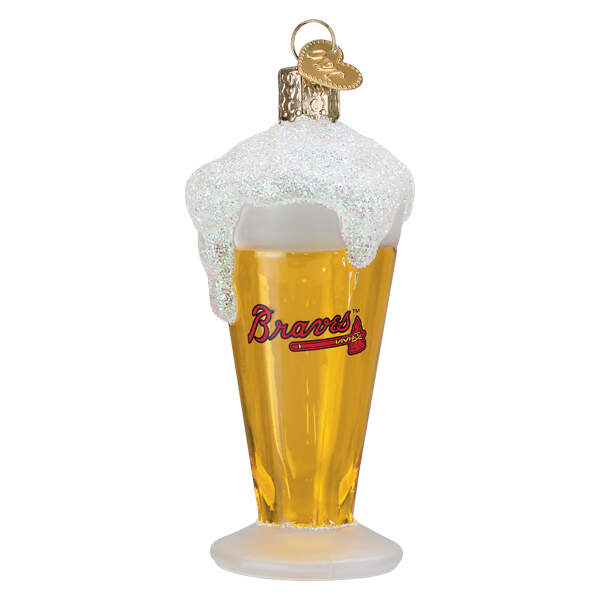 MLB Ornaments Glass Of Beer-Atlanta Braves - Boxed by Old World Christmas (Newer)-1