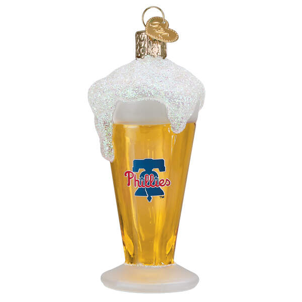 MLB Ornaments Glass Of Beer-Philadelphia Phillies - Boxed by Old World Christmas (Newer)-1
