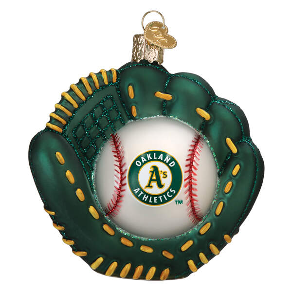 MLB Ornaments Mitt - Oakland Athletics - Boxed by Old World Christmas (Newer)-1