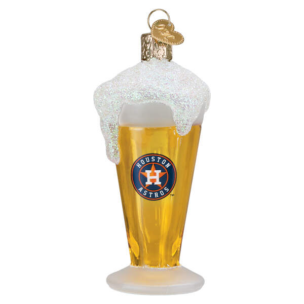 MLB Ornaments Glass Of Beer-Houston Astros - Boxed by Old World Christmas (Newer)-1