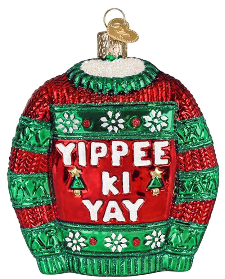 Arts & Entertainment Yippee Ki Yay Sweater - Nb718, No Box by Old World Christmas (Newer)-1