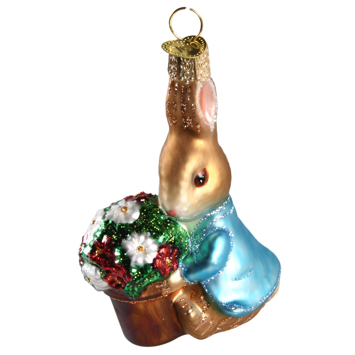 Peter Rabbit Peter Rabbit With Flower Pot - No Box by Old World Christmas (Newer)-1