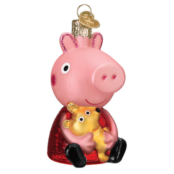 Peppa Pig Peppa Pig With Teddy - No Box by Old World Christmas (Newer)-1