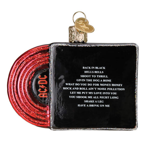 AC-DC (Band) Back In Black Album Cover - No Box by Old World Christmas (Newer)-2