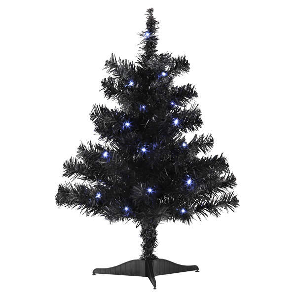 Gumdrops Halloween Mini Black Tree - Pre-Lit - Display Stand by Old World Christmas (Newer)-1