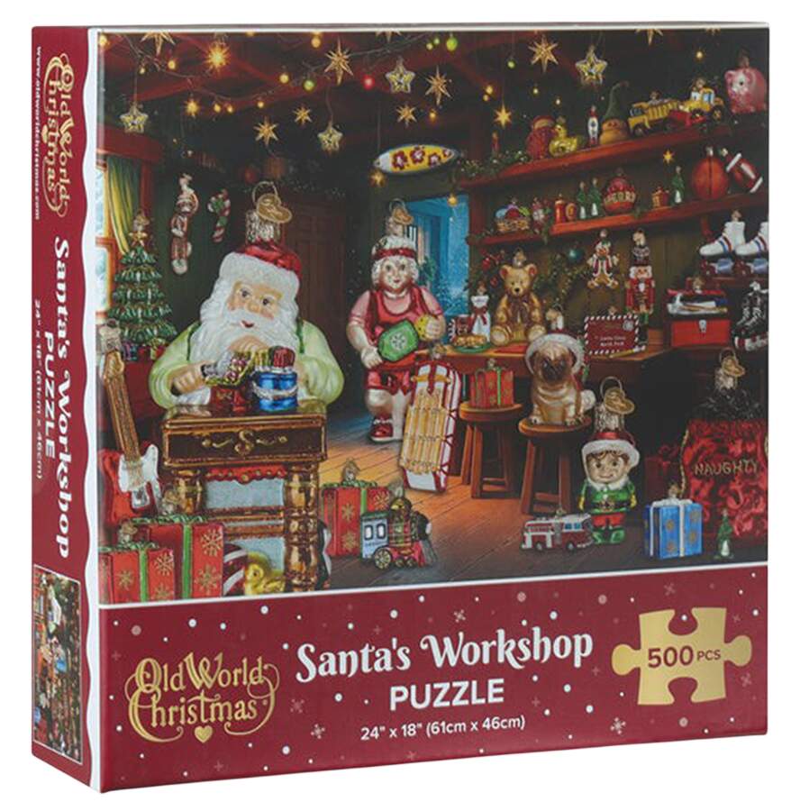 Ornament Jigsaw Puzzles Santa's Workshop Puzzle - Boxed by Old World Christmas (Newer)-1