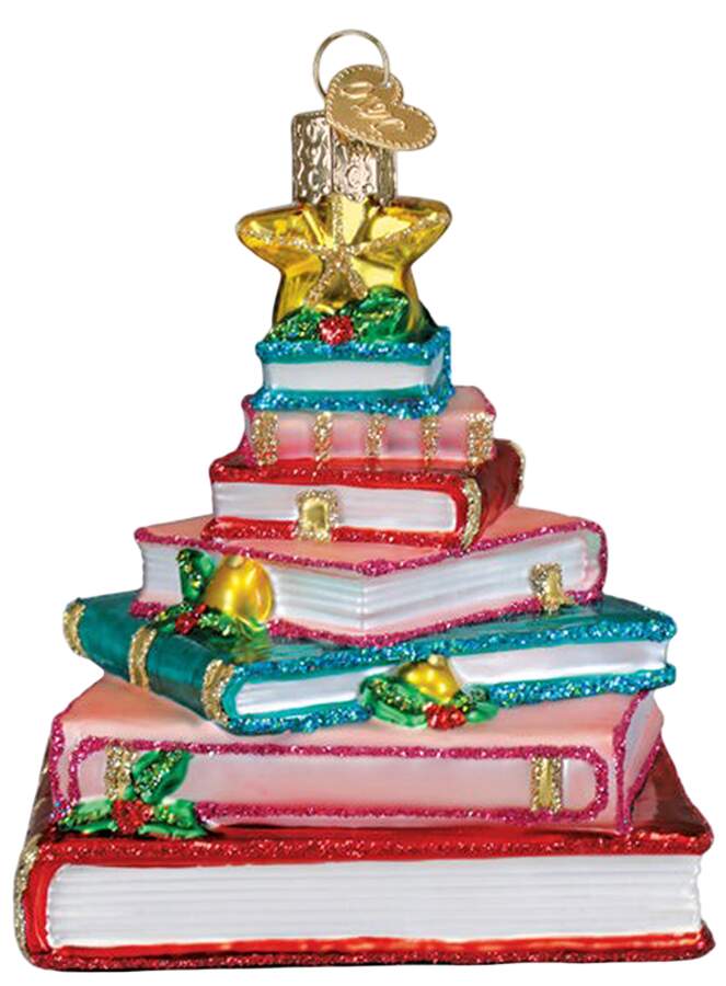 Crafts & Hobbies Book Club Tree - Nb657, No Box by Old World Christmas (Newer)-1