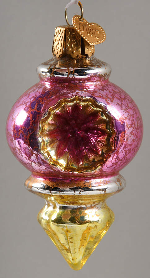 Vintage Reflections Collection Bright Candlelight Reflection-Pink - No Box by Old World Christmas (Newer)-1