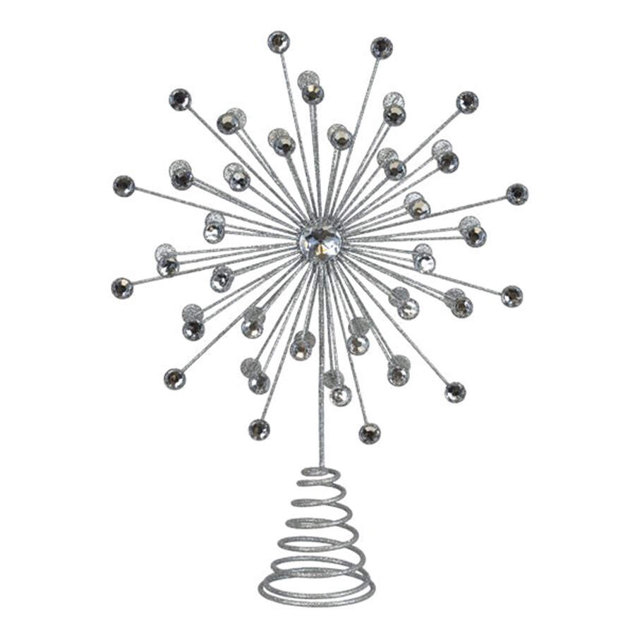 Metal Tree Toppers Silver Crystal Burst - No Box by Old World Christmas (Newer)-1