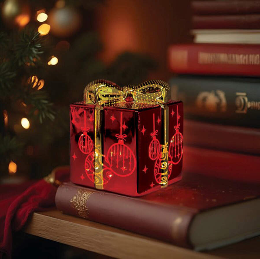 Christmas Figurals Ornamental Glass Gift Box - No Box by Old World Christmas (Newer)-1