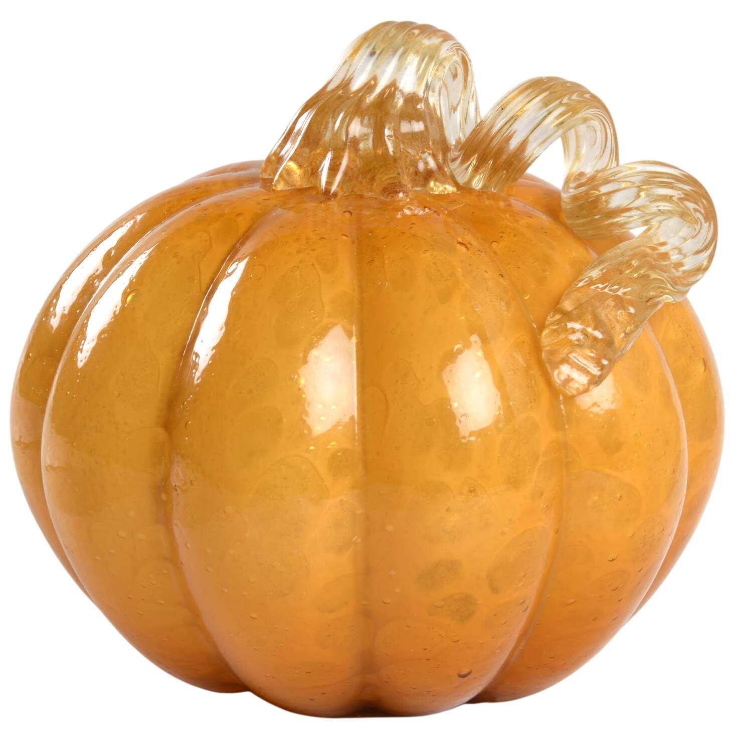 Art Glass Pumpkins Mustard Glass - No Box by Mikasa-1