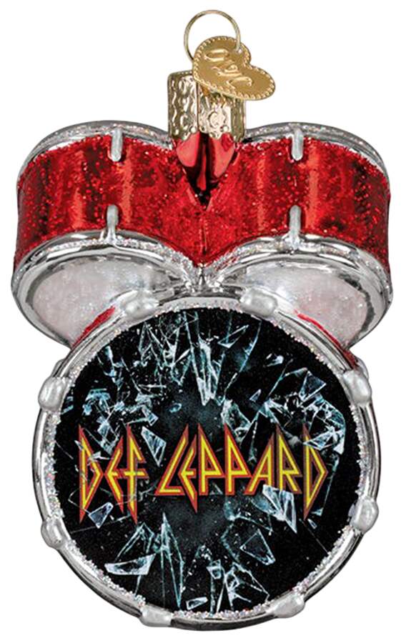 Bands & Musicians Def Leppard Drum - No Box by Old World Christmas (Newer)-1
