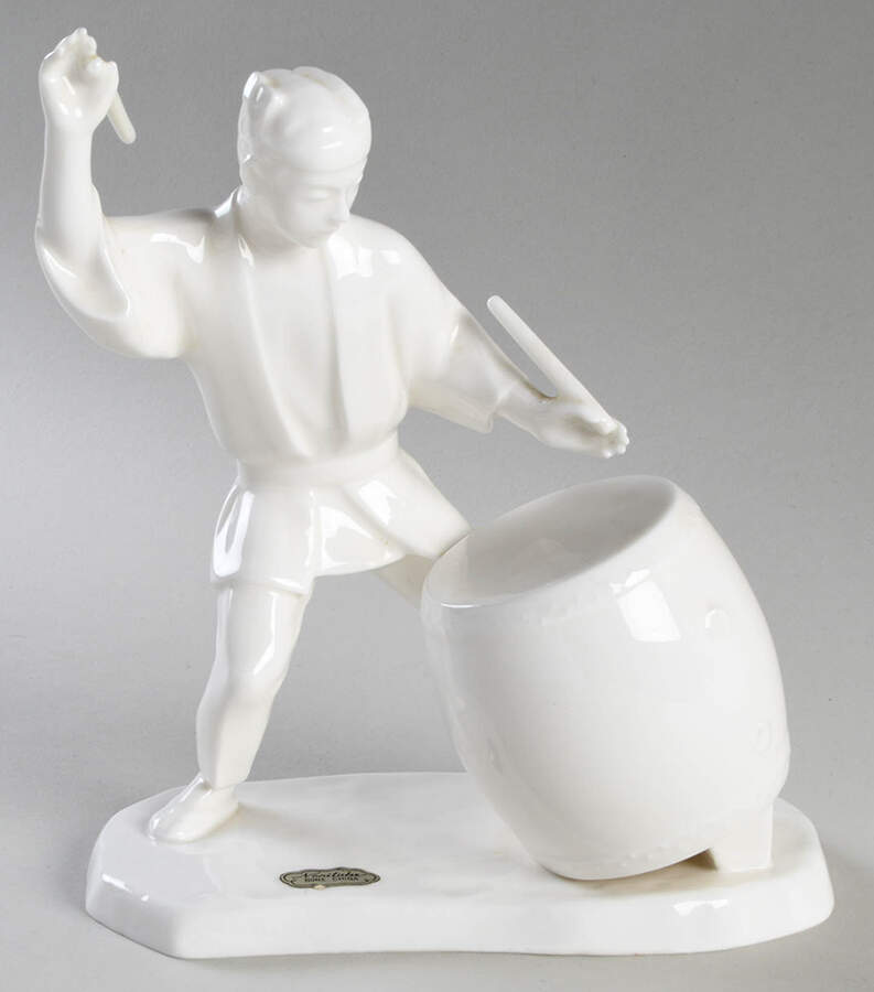 Noritake Figurines Yagibushi-Drum Of Village Festival - No Box by Noritake-1