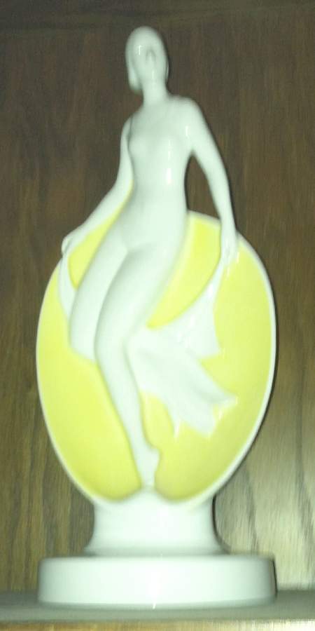 Noritake Figurines Lady With Yellow Circle - No Box by Noritake-1