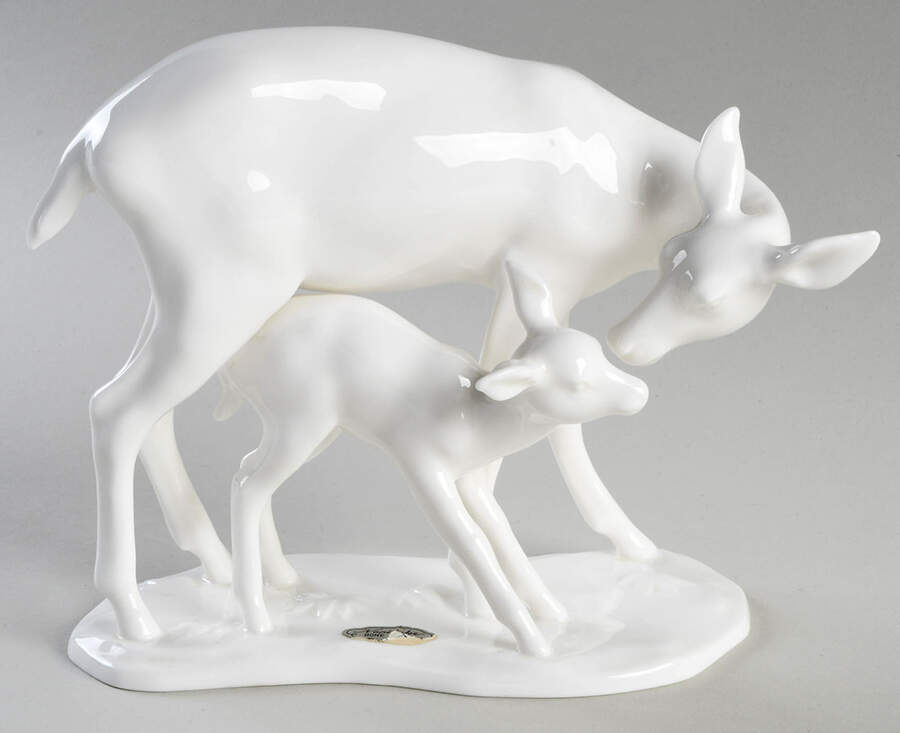 Mothers Day Figurine Doe And Fawn - With Box by Noritake-1