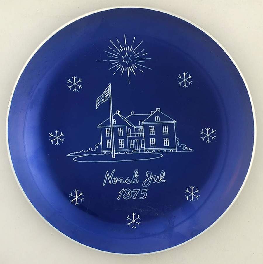 Christmas Plate Norwegian Constitution-Blue - No Box by Norsk-1