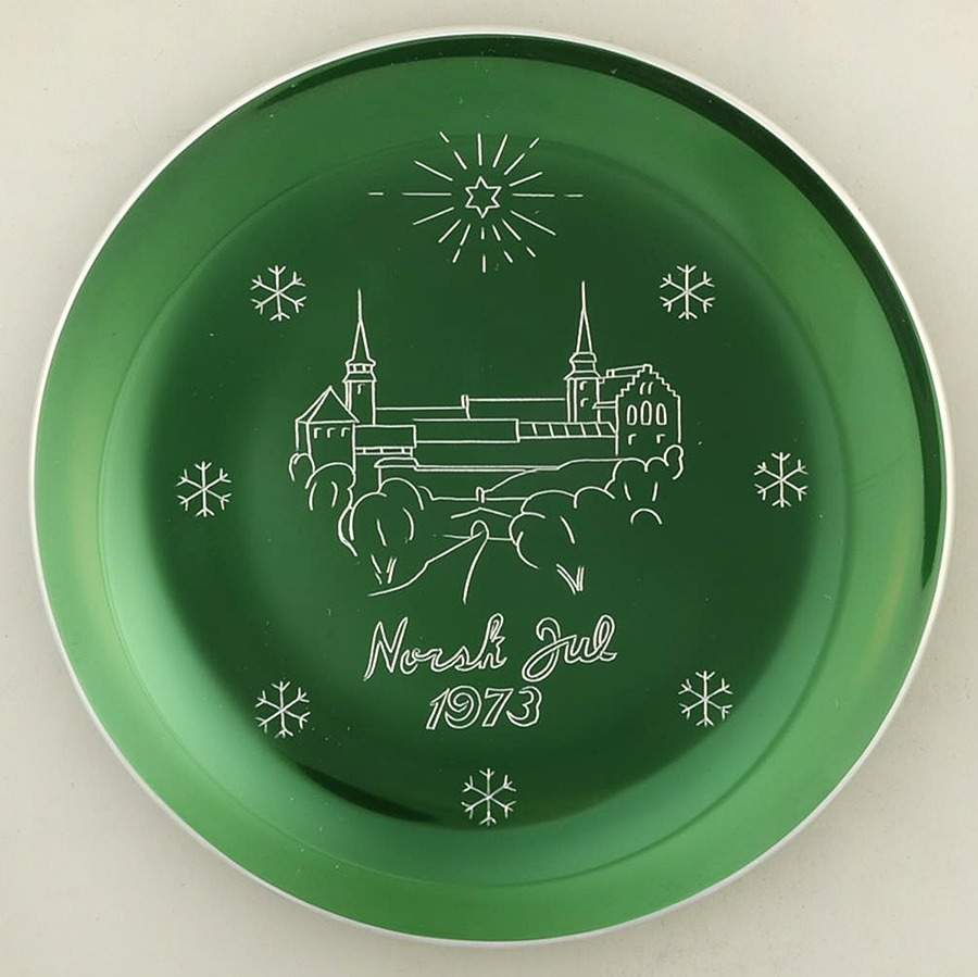 Christmas Plate Akershus Castle-Green - No Box by Norsk-1