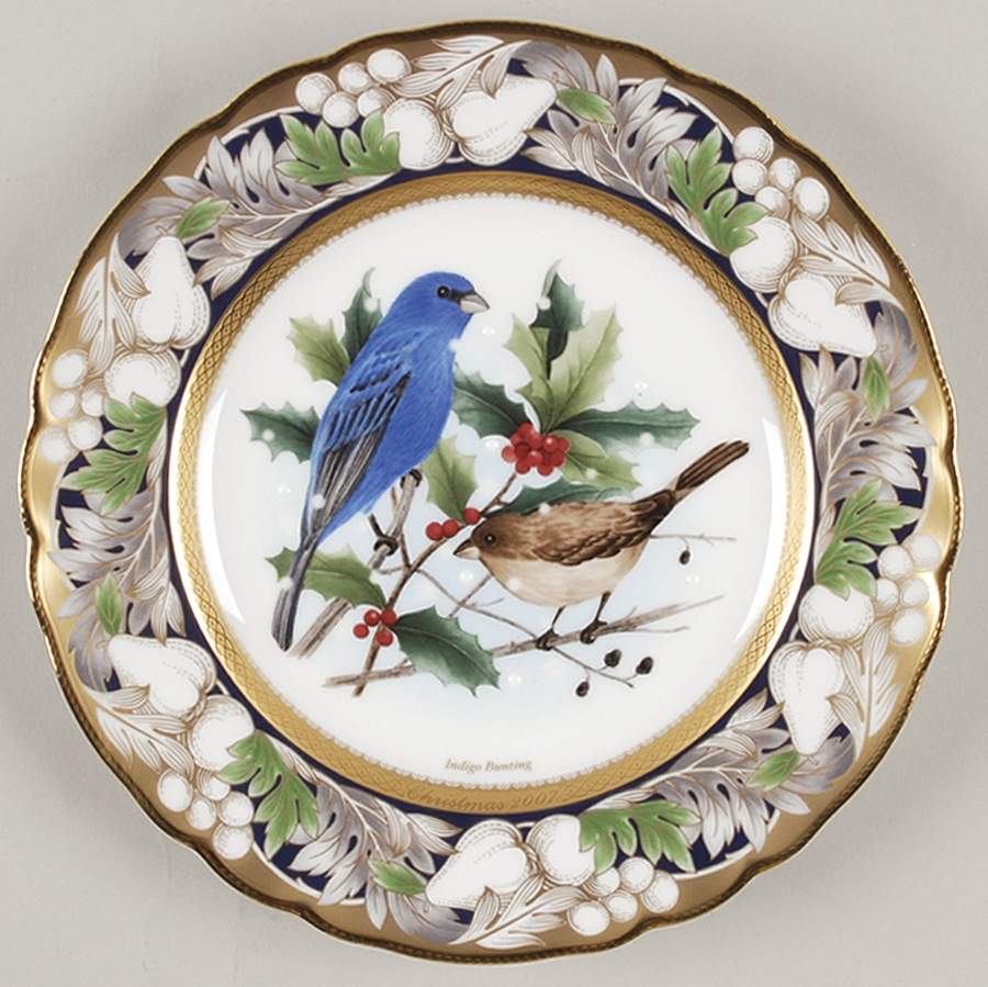 Birds of America-Christmas Indigo Bunting - Boxed by Noritake-1