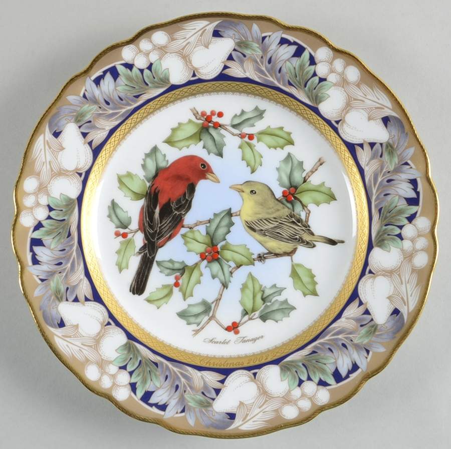 Birds of America-Christmas Scarlet Tanager - Boxed by Noritake-1