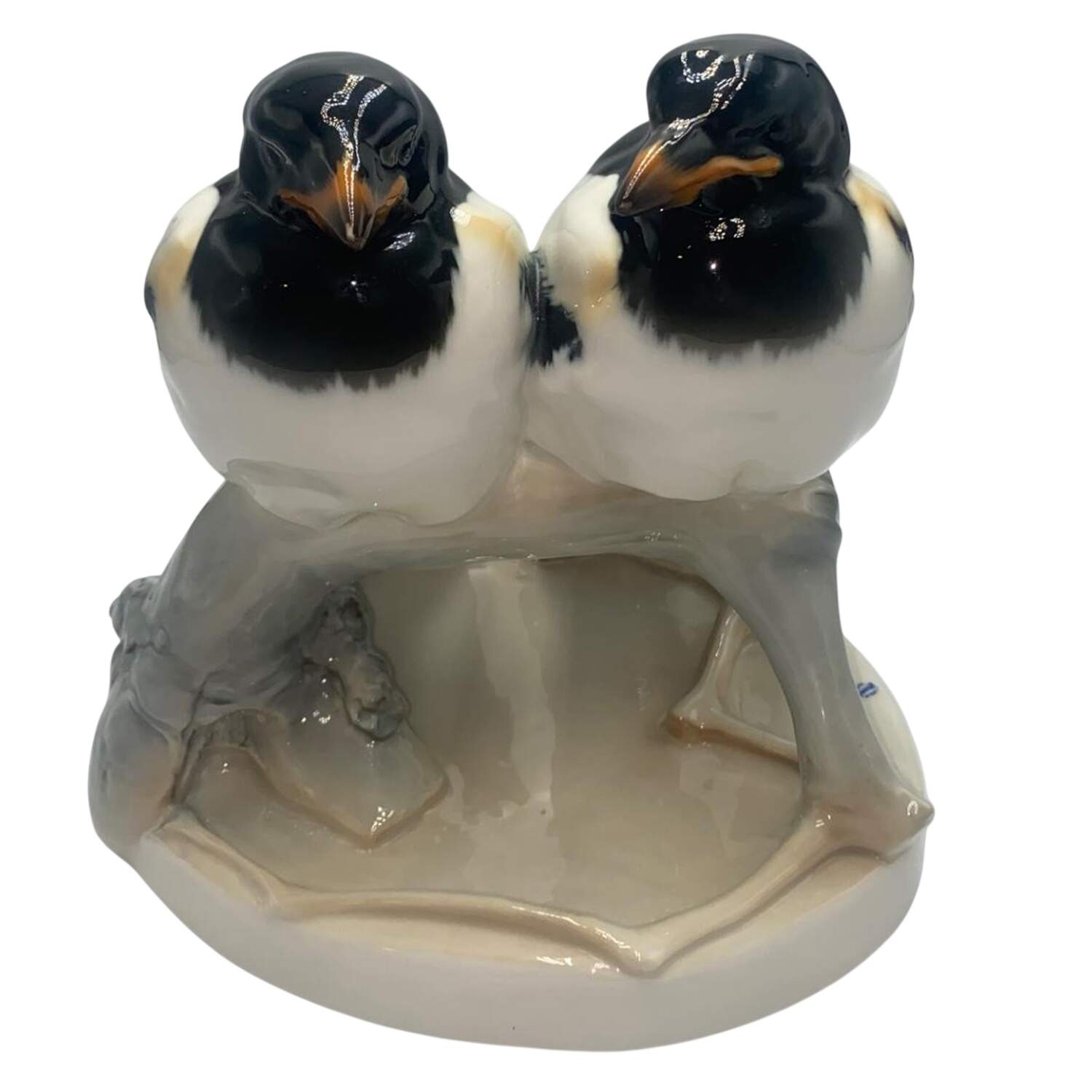 Nymphenburg Figurine A Pair Of Sitting Magpies - No Box by Nymphenburg-1
