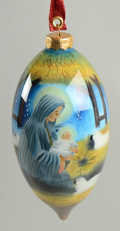 Ne'Qwa Christmas Ornament Madonna  With Baby Jesus - Boxed by Ne'Qwa Art-1