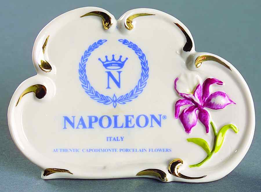 Advertising Signs Blue Log With Red Lily, Gold Trim - Advertising Signs by Napoleon-1
