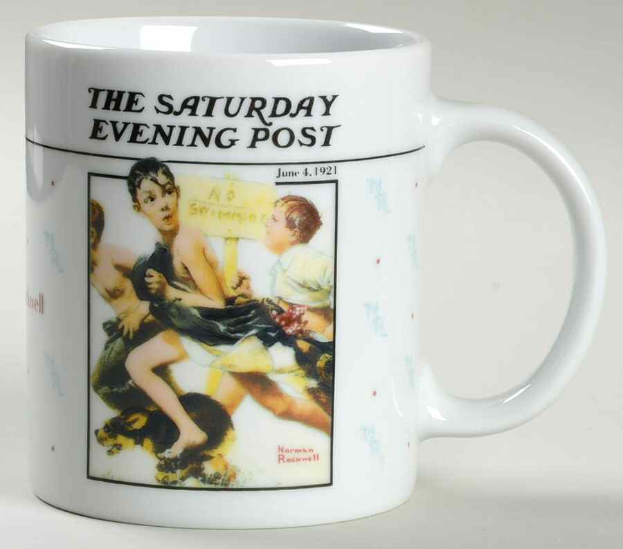 Saturday Evening Post Mugs No Swimming - No Box by Norman Rockwell Gallery-1