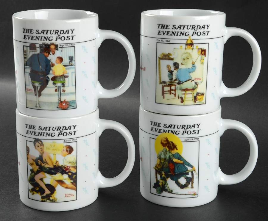 Saturday Evening Post Mugs Set Of 4-Boxed - Boxed by Norman Rockwell Gallery-1