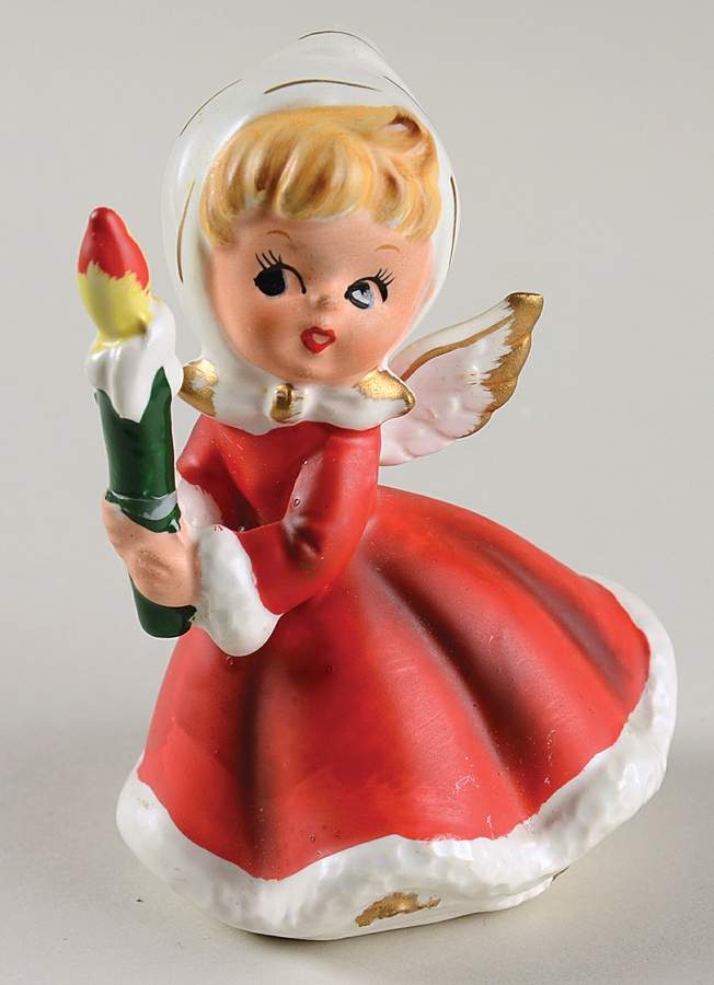 Christmas Angel Angel With Candle-Blonde - No Box by Napco-1