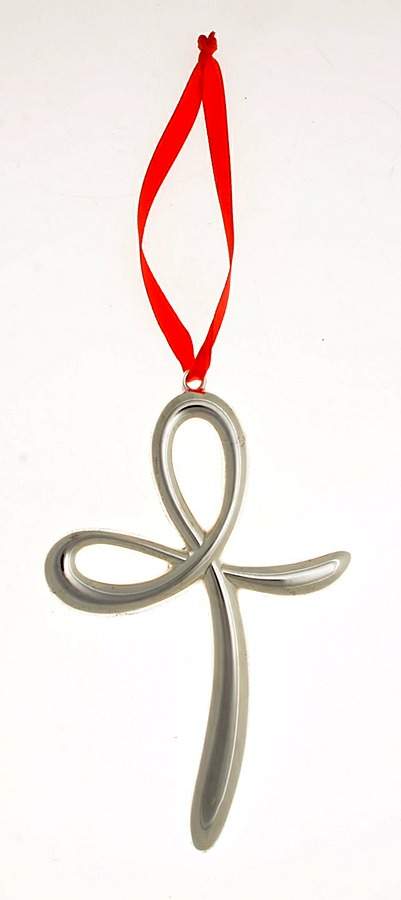 Nambe Christmas Ornaments Cross - With Box by Nambe-1