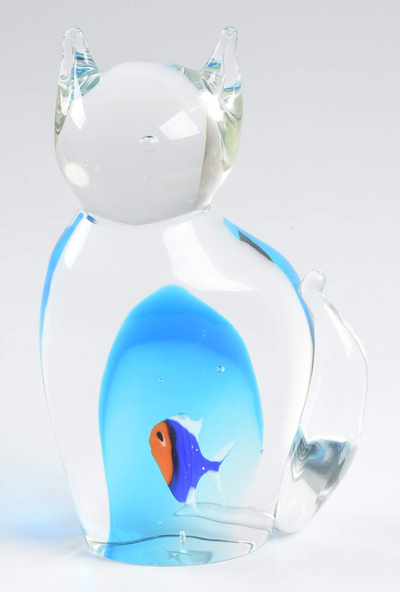 Oggetti Figurines By Elio Raffaeli Cat With Fish  - No Box by Oggetti-1