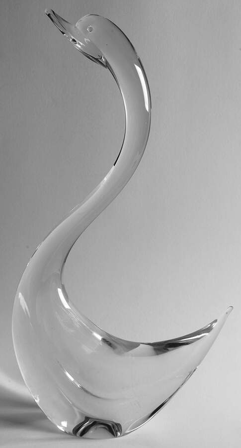 Oggetti Figurines By Elio Raffaeli Swan Clear Head Up - No Box by Oggetti-1