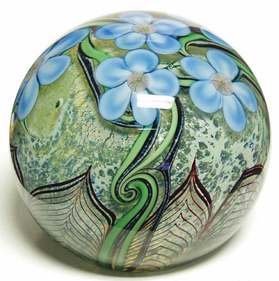 Orient & Flume Paperweight Forget Me Nots And Vines - No Box by Orient & Flume-1