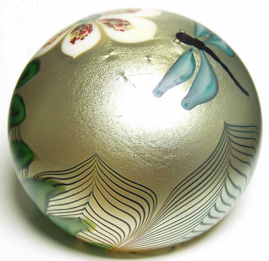 Orient & Flume Paperweight Dragonfly With Tiger Lily - No Box by Orient & Flume-1