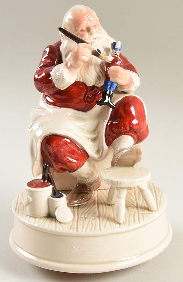 Santa Music Boxes Painting A Toy Soldier - No Box by Otagiri-1