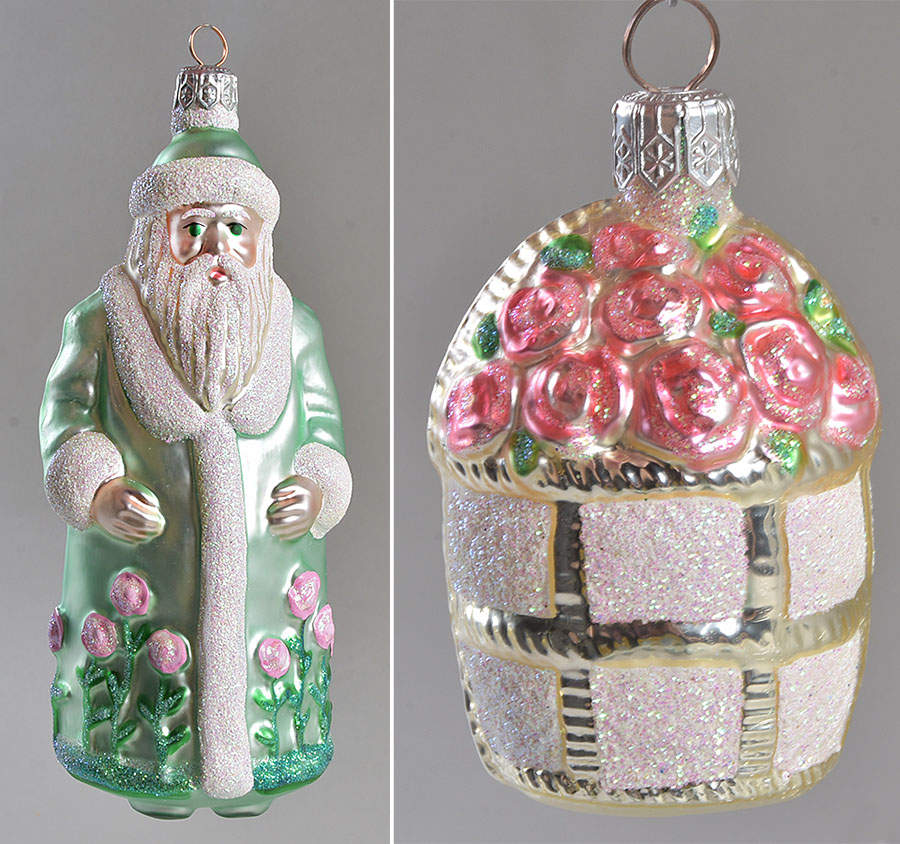Patricia Breen Ornament Santa Of The Windsor Rose With Basket - No Box by Patricia Breen-1