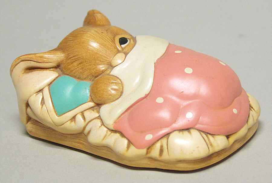PenDelfin Figurine Peeps-Pink Blanket/Blue Pillow - Boxed by PenDelfin-1