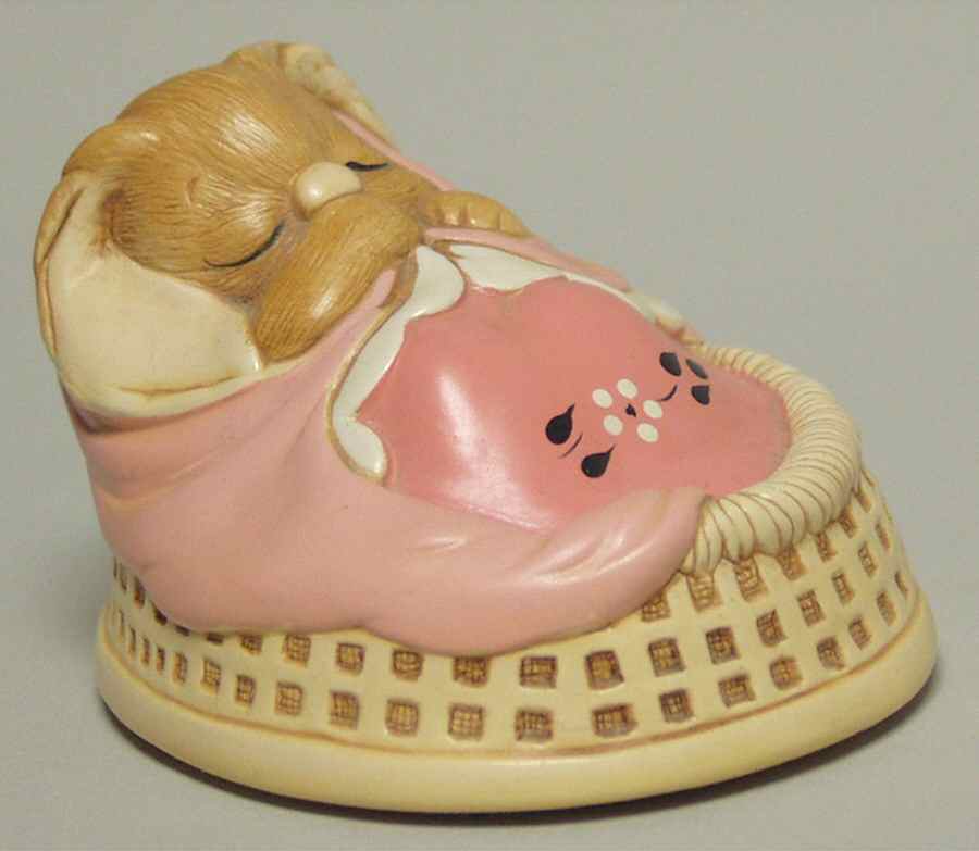PenDelfin Figurine Poppet-Pink Blanket - Boxed by PenDelfin-1