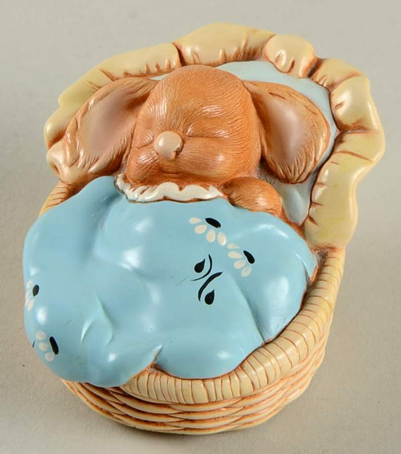 PenDelfin Figurine Parsley-Blue With Flowers - Boxed by PenDelfin-1