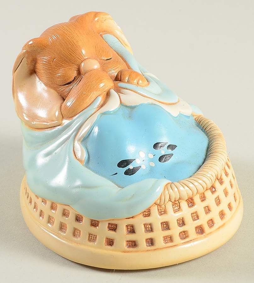 PenDelfin Figurine Poppet-Turquoise Blanket - Boxed by PenDelfin-1