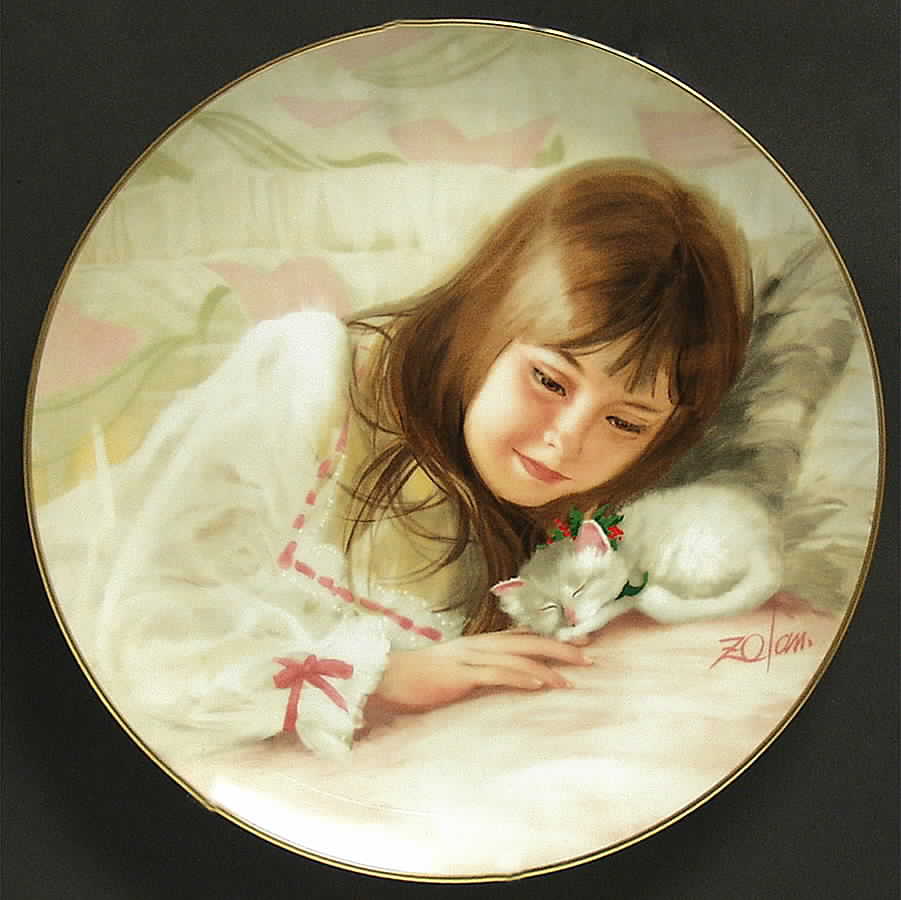 Children At Christmas Christmas Kitten - No Box by Pemberton & Oakes-1