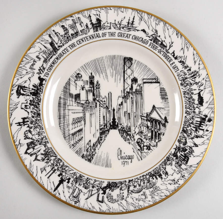 Pickard Plate Great Chicago Fire Centennial - Boxed by Pickard-1