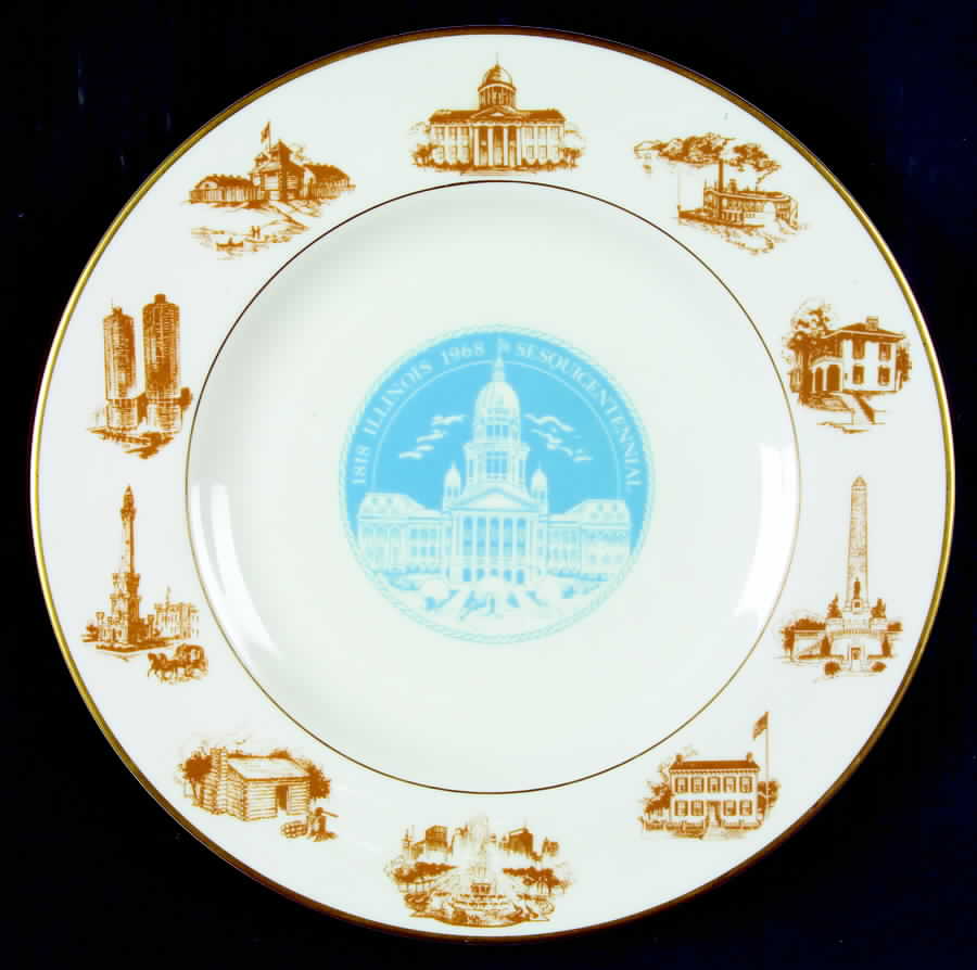 Pickard Plate Illinois Sesquicentennial - Boxed by Pickard-1