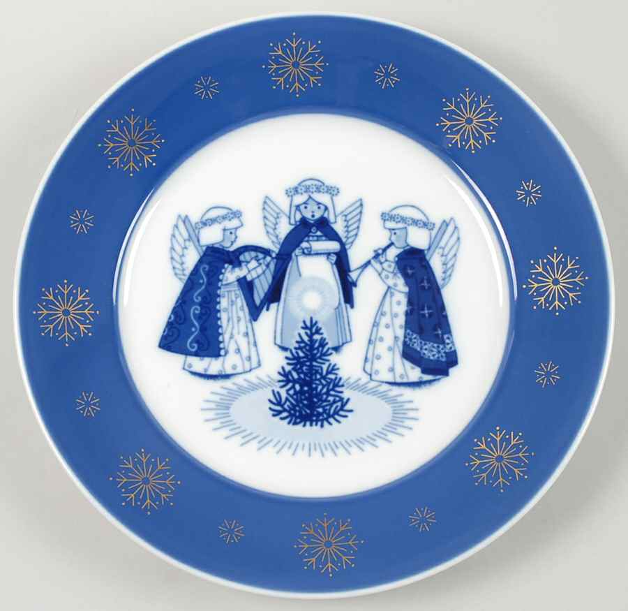 Christmas Deluxe Plate Herald Angels - No Box by Porsgrund-1