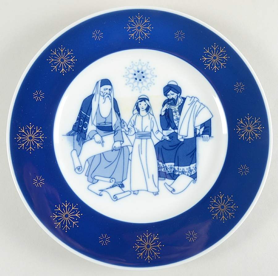 Christmas Deluxe Plate Jesus In The Temple - No Box by Porsgrund-1